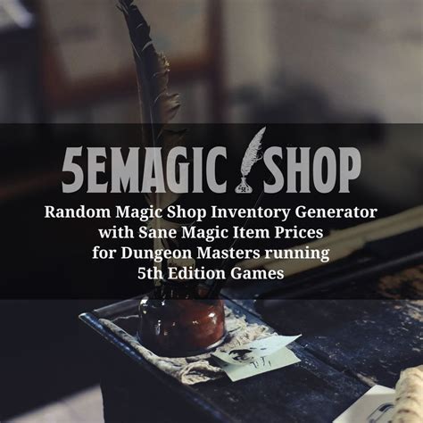 Dnd magic store generator